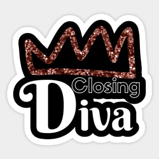 Closing Diva Sticker